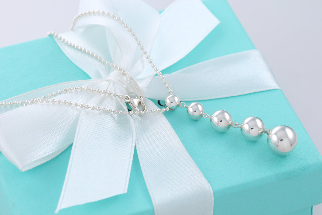 Tiffany & Co. Hardwear Silver Graduating Balls Dangling Dangle Necklace