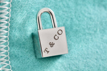 Load image into Gallery viewer, Tiffany &amp; Co. 1837 Silver Padlock Cube Pendant
