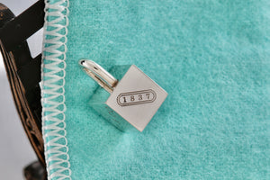 Tiffany & Co. 1837 Silver Padlock Cube Pendant