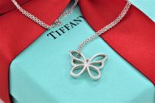 Load image into Gallery viewer, Tiffany &amp; Co. Nature Silver Small Stencil Butterfly Necklace
