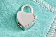 Load image into Gallery viewer, Tiffany &amp; Co. Silver Plain Heart Padlock Pendant
