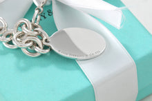 Load image into Gallery viewer, Tiffany &amp; co. Silver American Flag Oval Tag Pendant Bracelet
