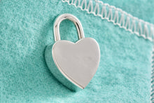 Load image into Gallery viewer, Tiffany &amp; Co. Silver Plain Heart Padlock Pendant
