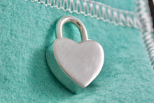 Load image into Gallery viewer, Tiffany &amp; Co. Silver Plain Heart Padlock Pendant
