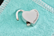 Load image into Gallery viewer, Tiffany &amp; Co. Silver Plain Heart Padlock Pendant
