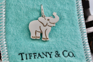 Tiffany & Co. Silver Smiling Elephant Charm Pendant