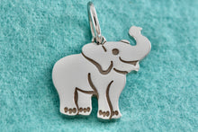 Load image into Gallery viewer, Tiffany &amp; Co. Silver Smiling Elephant Charm Pendant
