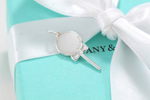 Load image into Gallery viewer, Tiffany &amp; Co. Silver Blue white Enamel Swirl LolliPop Charm
