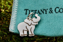 Load image into Gallery viewer, Tiffany &amp; Co. Silver Smiling Elephant Charm Pendant
