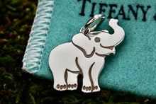 Load image into Gallery viewer, Tiffany &amp; Co. Silver Smiling Elephant Charm Pendant
