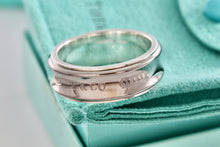 Load image into Gallery viewer, Tiffany &amp; Co. 1837 Titanium Silver Wide Band Ring Size 11

