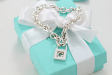 Load image into Gallery viewer, Tiffany &amp; Co. Silver Letter &quot;G&quot; Padlock Bracelet
