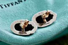 Load image into Gallery viewer, Tiffany &amp; Co. Scarab Blue Favrile Stud Earrings *18Kt. Gold Post*
