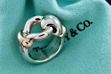 Load image into Gallery viewer, Tiffany &amp; Co. 18K Gold &amp; Silver Knot Loop Ring Size 4.5
