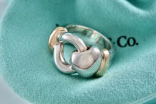 Load image into Gallery viewer, Tiffany &amp; Co. 18K Gold &amp; Silver Knot Loop Ring Size 4.5
