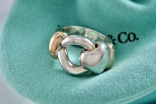 Load image into Gallery viewer, Tiffany &amp; Co. 18K Gold &amp; Silver Knot Loop Ring Size 4.5
