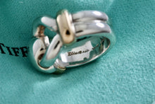 Load image into Gallery viewer, Tiffany &amp; Co. 18K Gold &amp; Silver Knot Loop Ring Size 4.5
