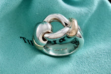 Load image into Gallery viewer, Tiffany &amp; Co. 18K Gold &amp; Silver Knot Loop Ring Size 4.5
