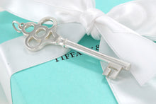 Load image into Gallery viewer, Tiffany &amp; Co. Silver Large Crown Key 2.5&quot; Pendant
