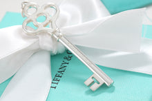 Load image into Gallery viewer, Tiffany &amp; Co. Silver Large Crown Key 2.5&quot; Pendant
