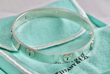 Load image into Gallery viewer, Tiffany &amp; Co. Silver Locks Heart Keyhole Bangle Bracelet
