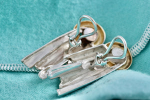 Tiffany & Co. 18K Gold & Silver Draped Cloth Clip-on Earrings