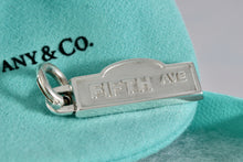 Load image into Gallery viewer, Tiffany &amp; Co. Silver Fifth Ave. Street Sign Bar Pendant
