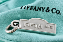 Load image into Gallery viewer, Tiffany &amp; Co. Silver Fifth Ave. Street Sign Bar Pendant
