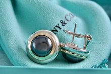 Load image into Gallery viewer, Tiffany &amp; Co. 18K Gold &amp; Silver Hematite Round Clip-on Earrings
