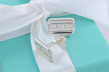 Load image into Gallery viewer, Tiffany &amp; Co. Atlas Silver Roman Numerals Cufflinks
