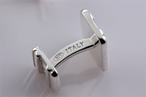 Tiffany & Co. Atlas Silver Roman Numerals Cufflinks