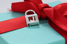 Load image into Gallery viewer, Tiffany &amp; Co. Silver Letter &quot;J&quot; Padlock Pendant

