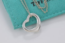 Load image into Gallery viewer, Tiffany &amp; Co. Elsa Peretti Silver Small Open Heart 16mm Pendant 16&quot; Necklace
