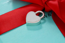 Load image into Gallery viewer, Tiffany &amp; Co. Silver &quot;Peace&quot; Heart Padlock Pendant
