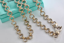 Load image into Gallery viewer, Tiffany &amp; Co. 18K Gold &amp; Silver Interlocking Circle Links 34&quot; Necklace
