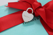 Load image into Gallery viewer, Tiffany &amp; Co. Silver &quot;Happy&quot; Heart Padlock Pendant
