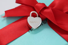 Load image into Gallery viewer, Tiffany &amp; Co. Silver &quot;Happy&quot; Heart Padlock Pendant
