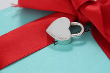 Load image into Gallery viewer, Tiffany &amp; Co. Silver &quot;Happy&quot; Heart Padlock Pendant
