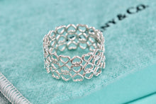 Load image into Gallery viewer, Tiffany &amp; Co. Paloma Picasso Silver Crown Of Hearts Wide Band Ring
