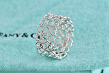 Load image into Gallery viewer, Tiffany &amp; Co. Paloma Picasso Silver Crown Of Hearts Wide Band Ring
