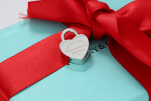 Load image into Gallery viewer, Please Return to Tiffany &amp; Co. Silver Heart Padlock Charm Pendant
