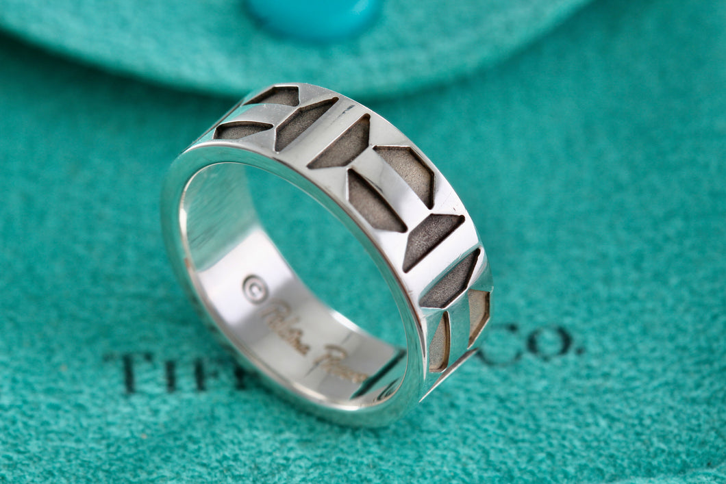 Tiffany & Co. Paloma Picasso Zellige Band Ring Size 7.5