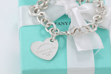 Load image into Gallery viewer, Return To Tiffany &amp; Co. Silver Tilted Heart Charm Bracelet
