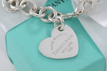 Load image into Gallery viewer, Return To Tiffany &amp; Co. Silver Tilted Heart Charm Bracelet
