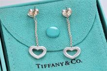 Load image into Gallery viewer, Tiffany &amp; Co. Silver Dangling Heart Lariat Earrings
