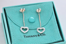 Load image into Gallery viewer, Tiffany &amp; Co. Silver Dangling Heart Lariat Earrings
