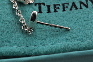 Tiffany & Co. Silver Dangling Heart Lariat Earrings