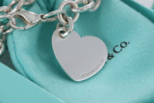 Load image into Gallery viewer, Return To Tiffany &amp; Co. Silver Tilted Heart Charm Bracelet
