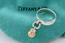Load image into Gallery viewer, Tiffany &amp; Co. Hardwear 18K Gold &amp; Silver Dangle Ball Ring
