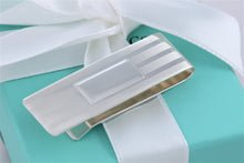 Load image into Gallery viewer, Tiffany &amp; Co. Mens Silver Stripe Monogram Money Clip
